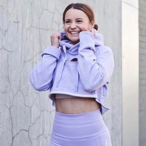 GYMSHARK light purple crop hoodie. Never worn